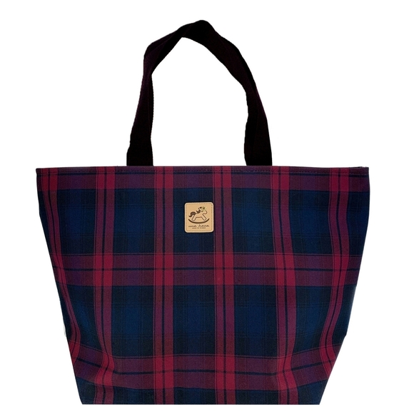 Waterproof Plaid Large Travel Tote Shoulder Bag